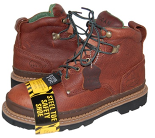 American FootGear brown steel-toe work boot