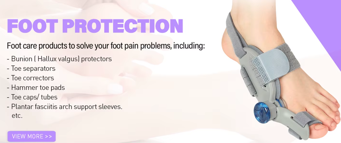 Foot-protection product range for bunion, toe, heel and arch support applications